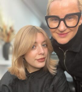 Fashionable Mid Length hair cut 2024 Michelle Marshall Salon Cardiff