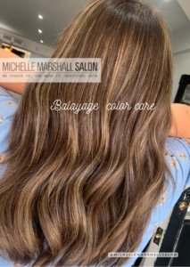 Balayage hair colour care advice Michelle Marshall Salon 