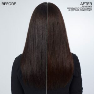 Before and after Redken Acidic color gloss