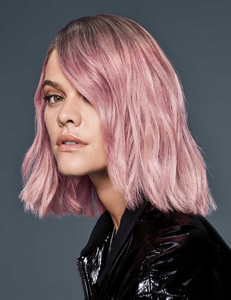 Hair Colour Change to pink at Cardiff Hairdressers 