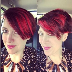 Short Haircut Red Hair Colour Cardiff Michelle Marshall Salon
