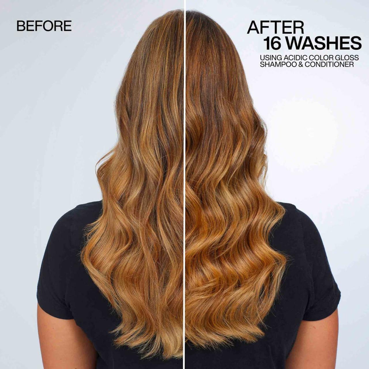 Before and After image Redken Color Gloss shampoo available at Michelle Marshall Salons Cardiff Before and After image Redken Color Gloss shampoo available at Michelle Marshall Salons Cardiff