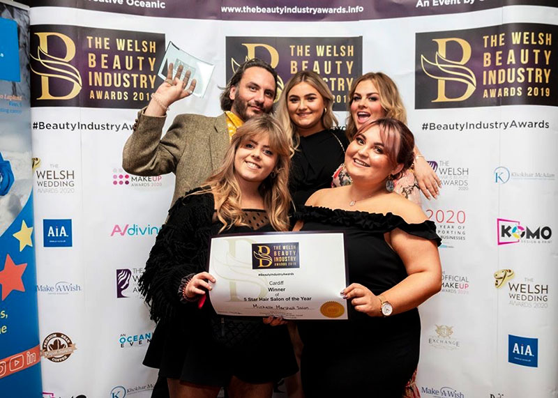 Michelle Marshall Salons in Cardiff Named Best Five Star Salon in Wales at the Welsh Beauty Awards 2019